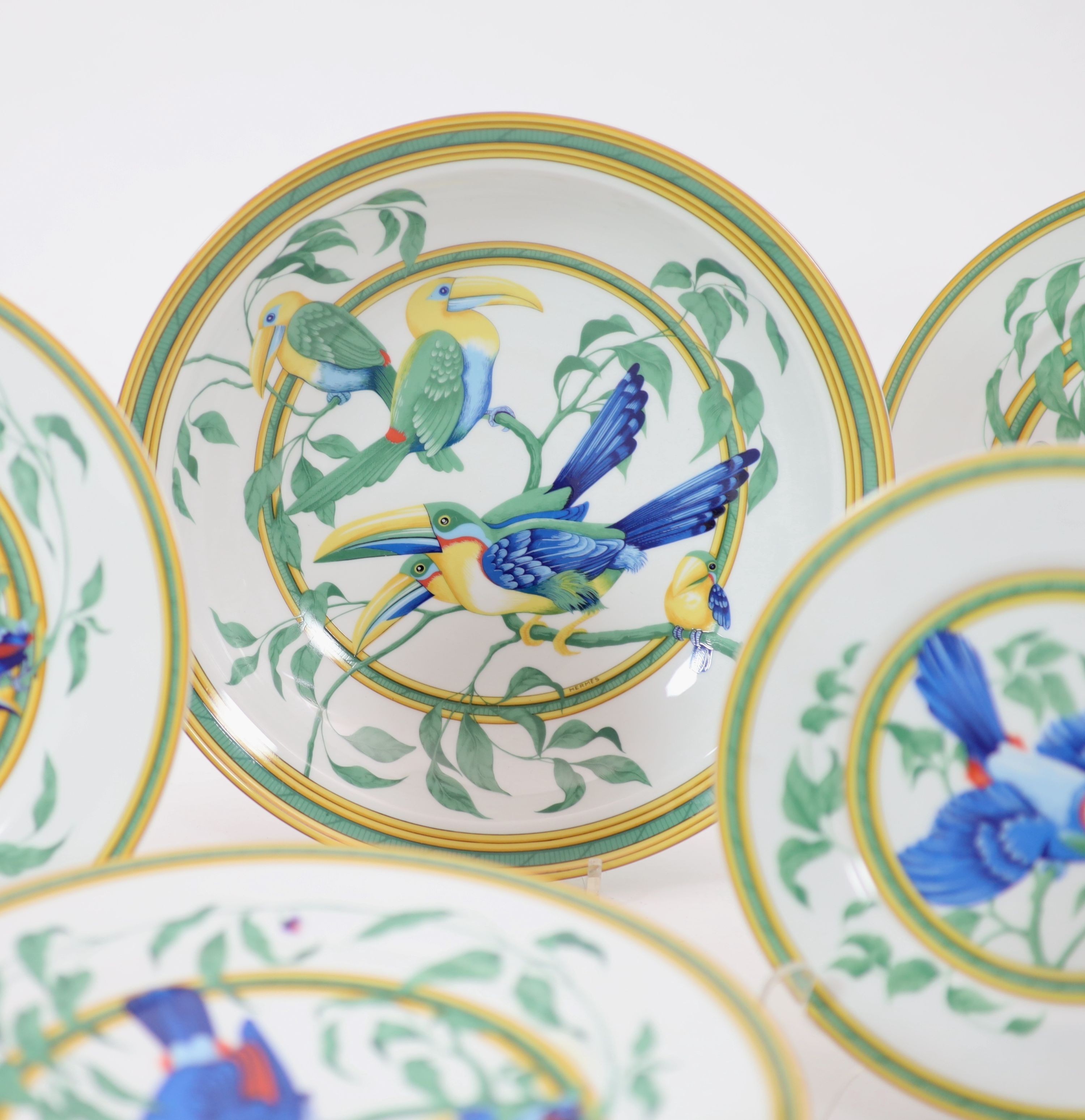 A Hermes, Paris ‘ Toucans’ part dinner service